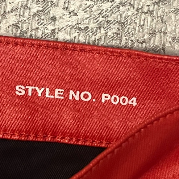 PURPLE JEANS RED WAX FLARE JEANS SIZE 33 - Picture 6 of 7